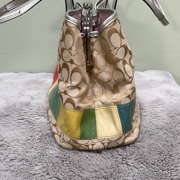 Coach Signature Multicolor Shoulder Bag - Picture 4 of 13